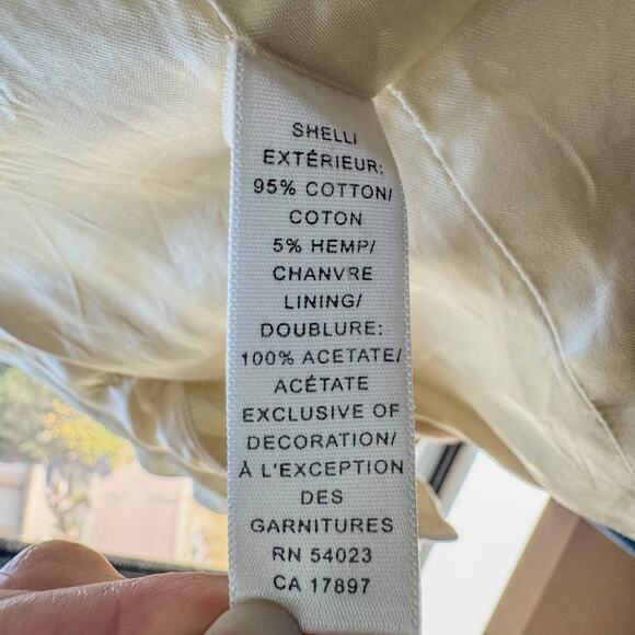 Vintage Banana Republic Cream Striped Tweed Knit Blazer Shoulder Pads, Women's 6 - Picture 9 of 11